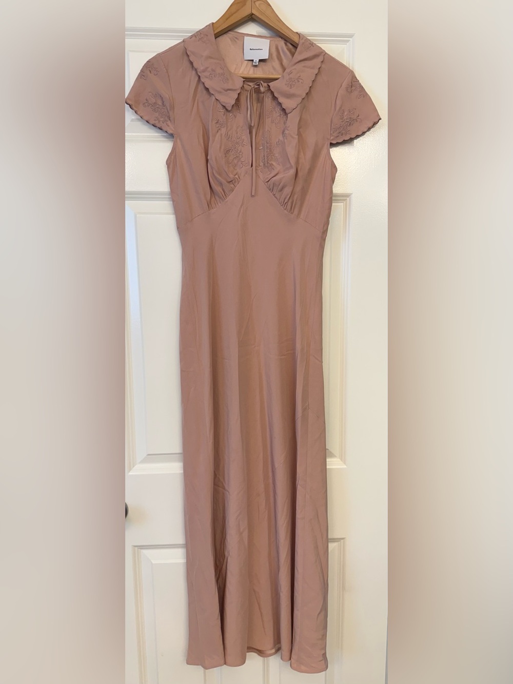 Reformation Lydia Dusty Rose Maxi Dress